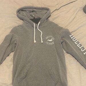 Hollister Men's Charcoal Hoodie